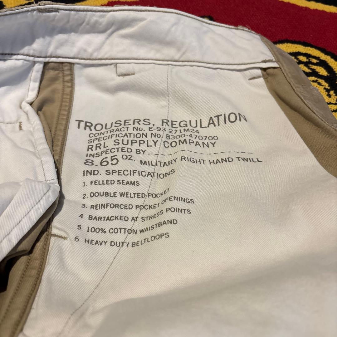 格安 希少 RRL 45カーキ チノusarmyヴィンテージ ラルフローレン