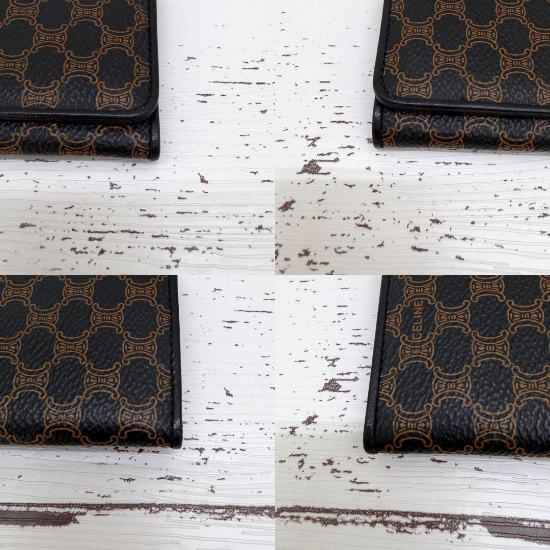 美品✨　セリーヌ　キーケース　6連　レザー　黒マカダム柄