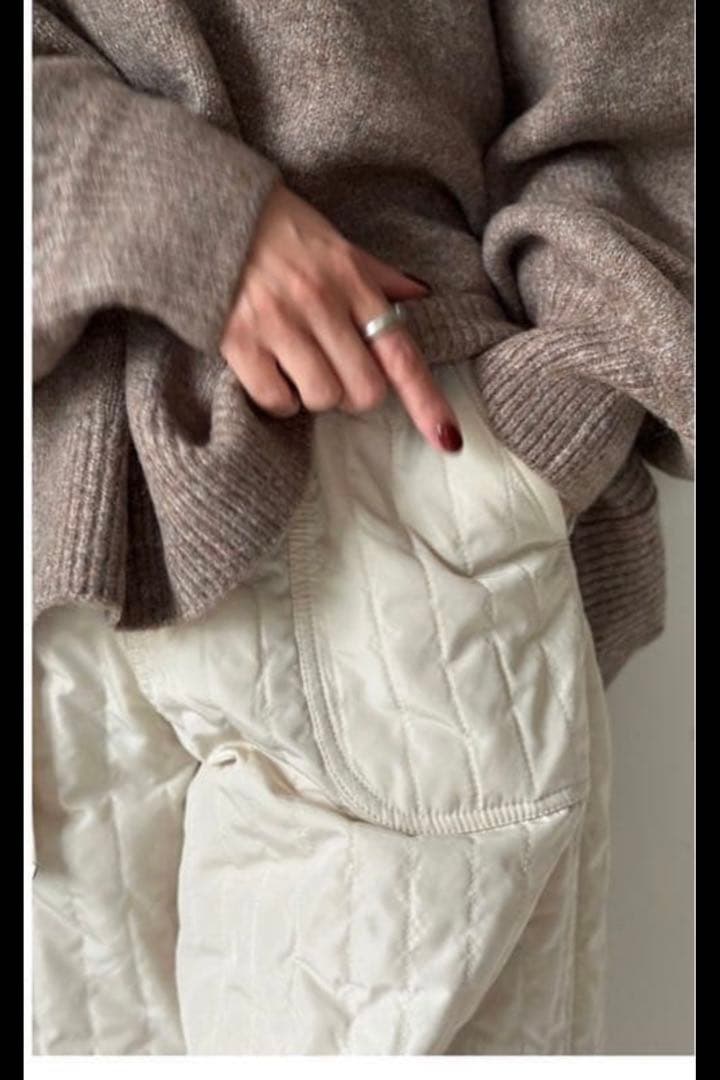 【美品】Ameri キルティングパンツ ホワイト Sサイズ