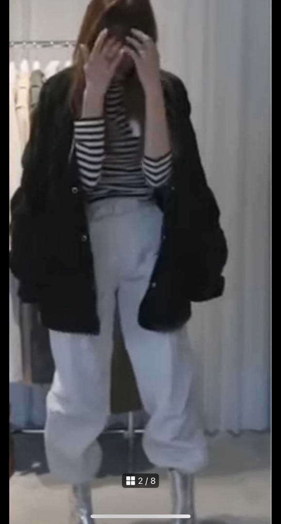 【美品】Ameri キルティングパンツ ホワイト Sサイズ