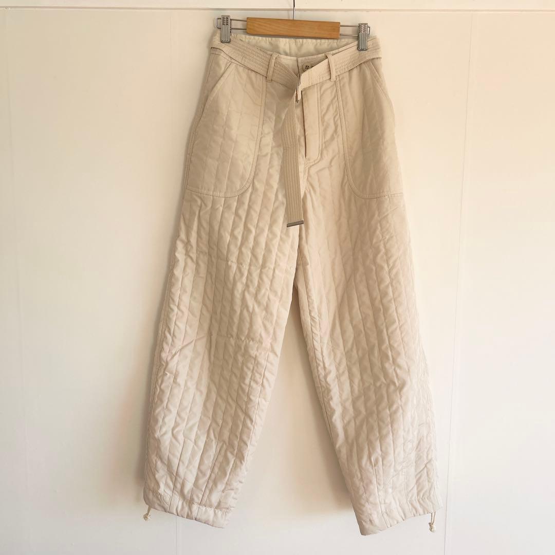 【美品】Ameri キルティングパンツ ホワイト Sサイズ