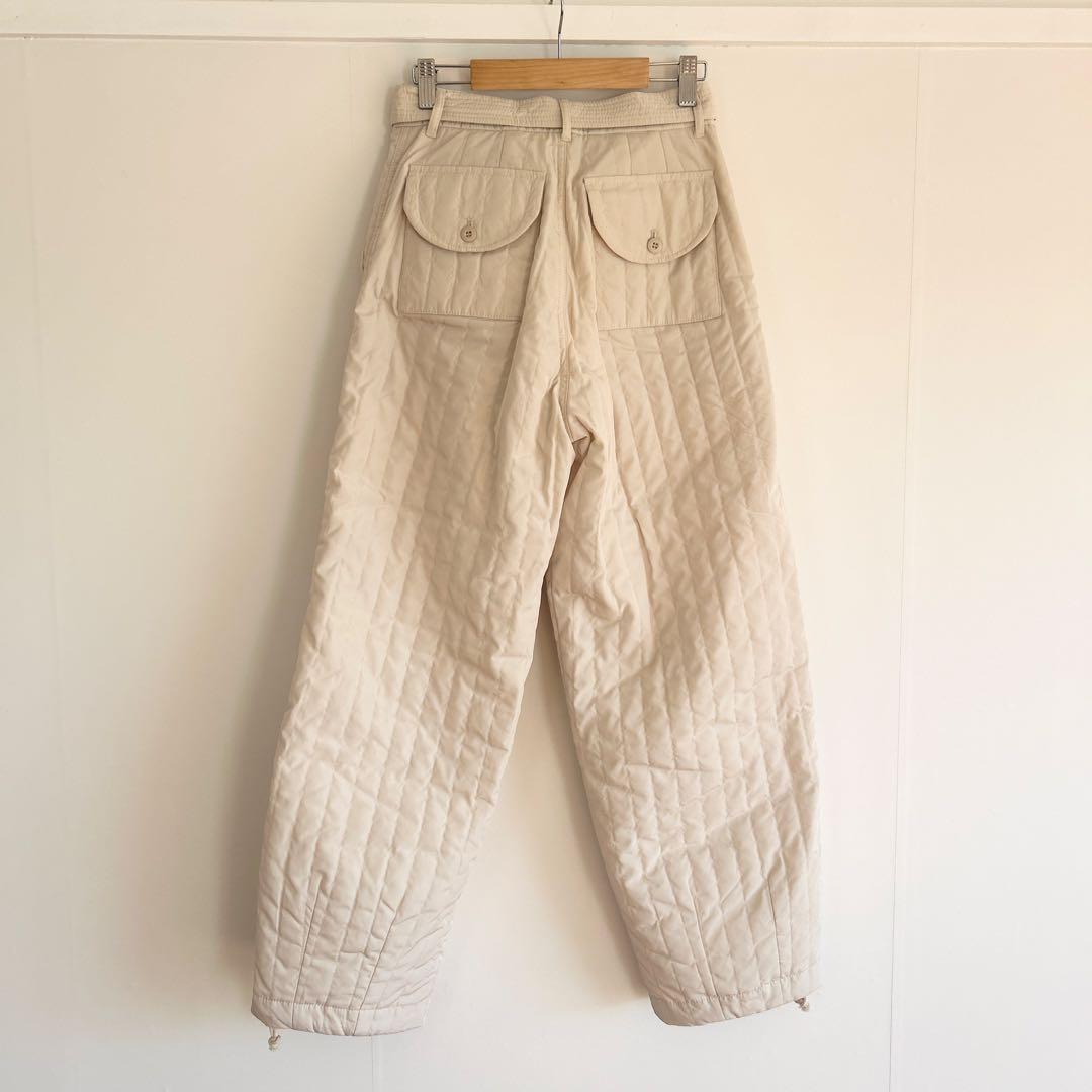 【美品】Ameri キルティングパンツ ホワイト Sサイズ