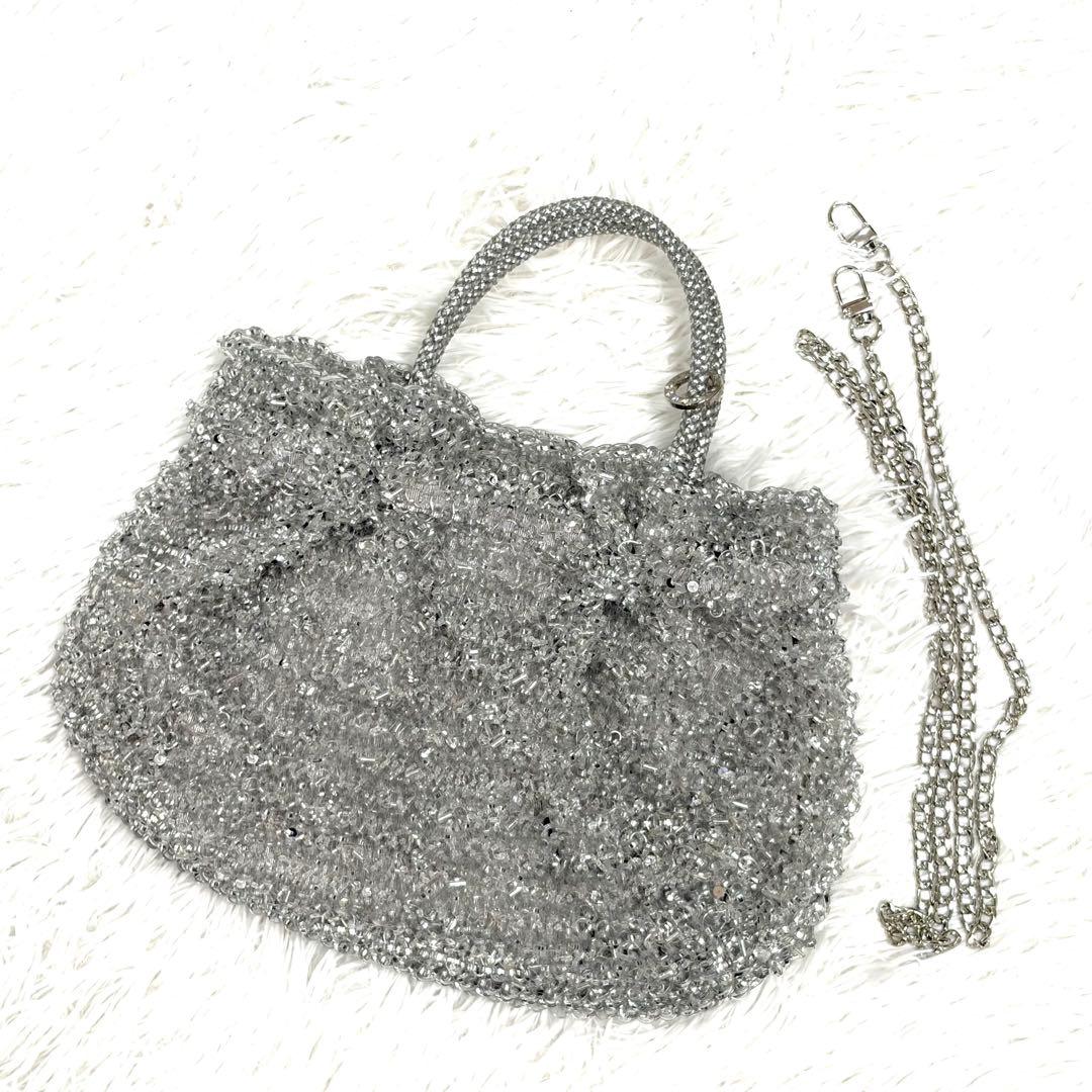 【美品】ANTEPRIMA ワイヤーグリッター　2WAY ショルダーバッグ