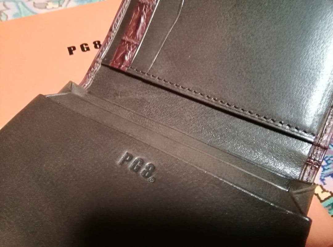 レナ♡ PG8 名刺いれ　　マットクロコダイル　ブラウン