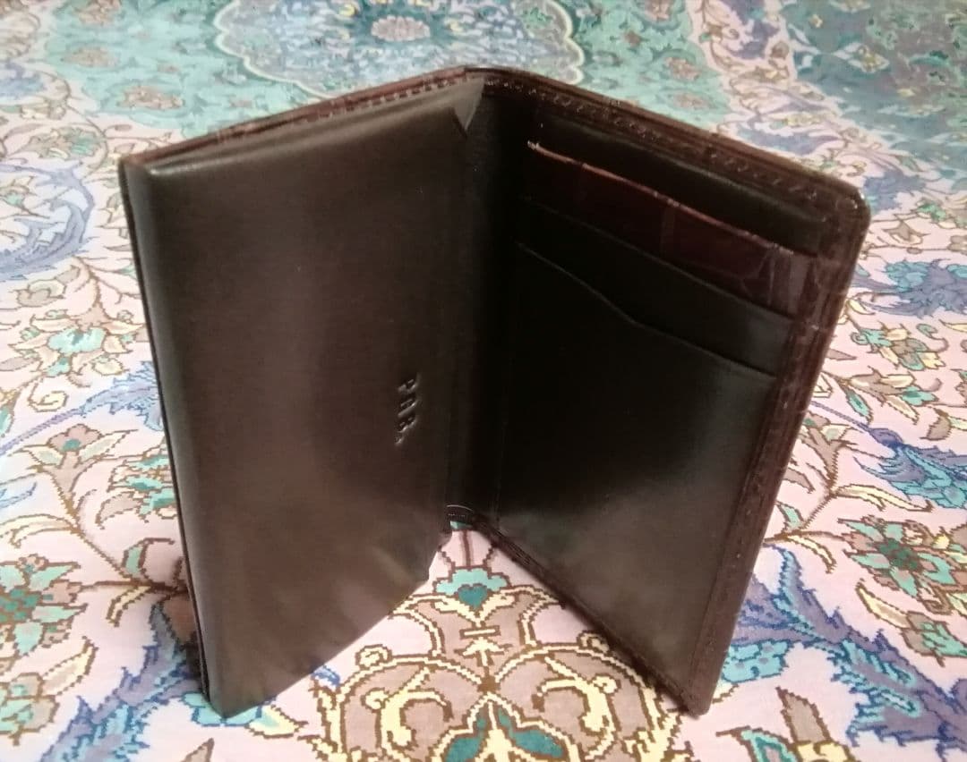 レナ♡ PG8 名刺いれ　　マットクロコダイル　ブラウン