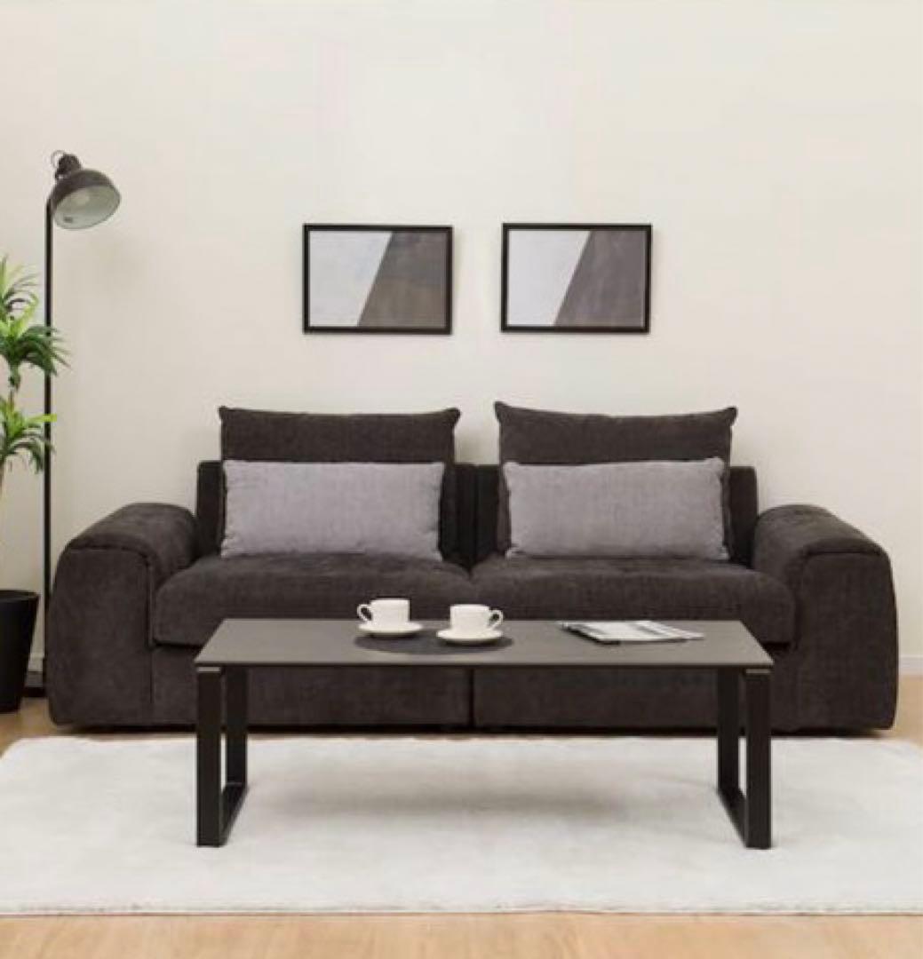 ニトリ　ソファ　グレー　2人掛けセパレートソファ 布張りタイプ LB04 GY