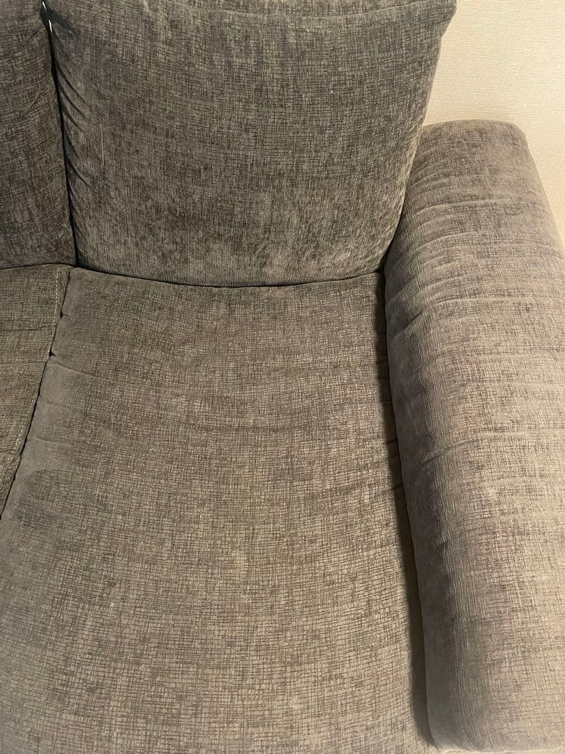 ニトリ　ソファ　グレー　2人掛けセパレートソファ 布張りタイプ LB04 GY