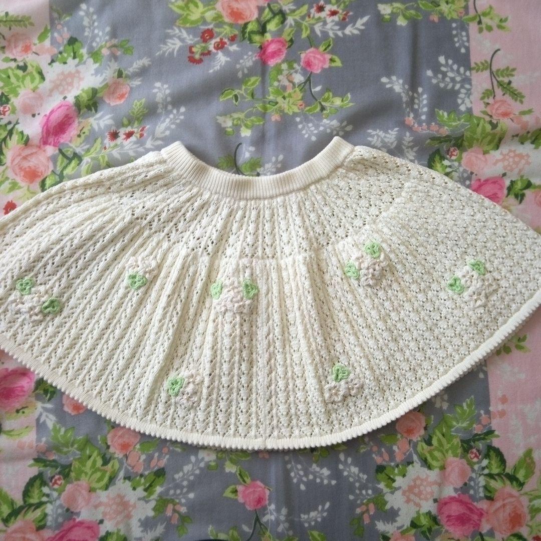 美品メゾピアノ　総レース編みカーディガンとスカートセット　フォーマル