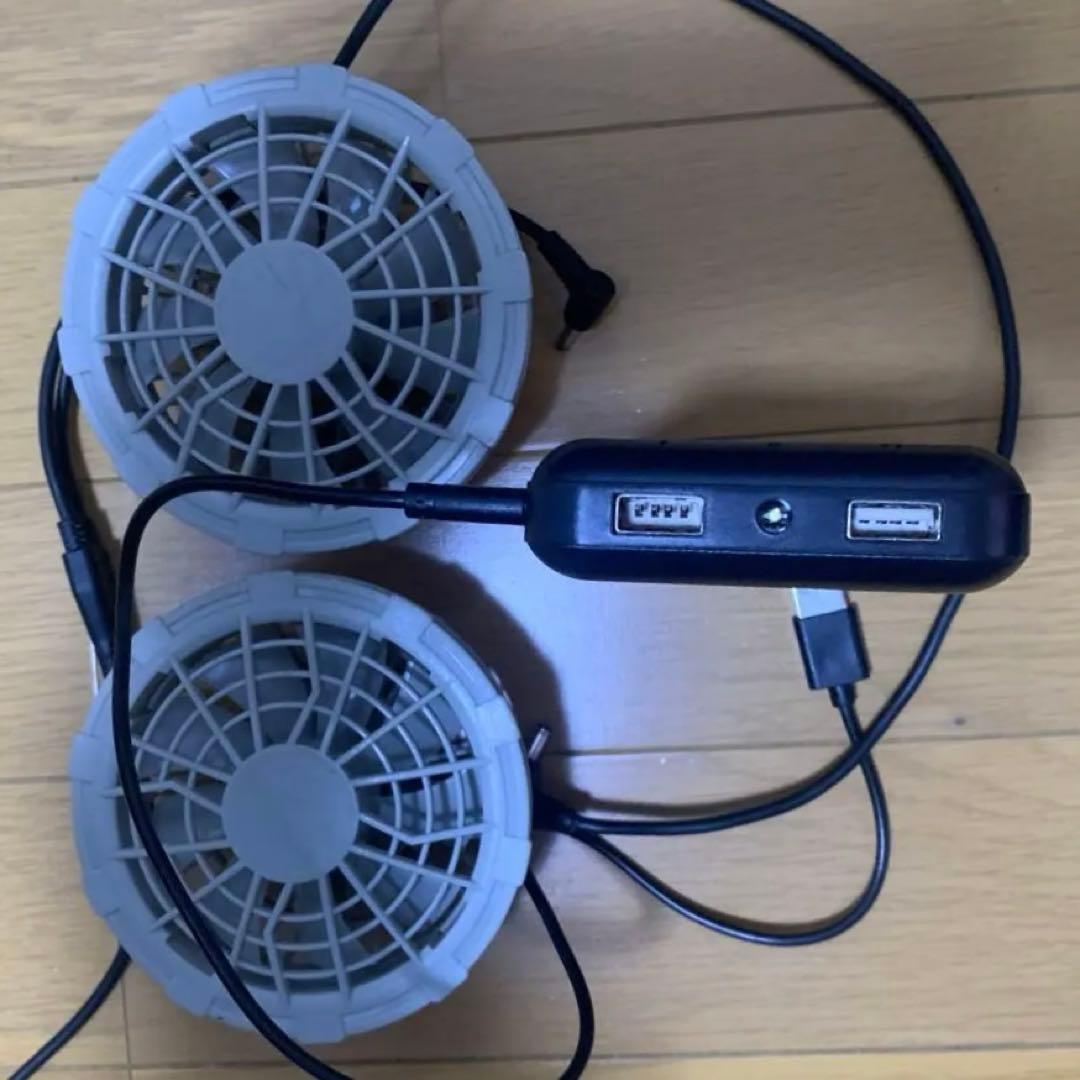 バートル22V 2FAN空調服フルセット２０２４モデル他無名ファン&バッテリー付