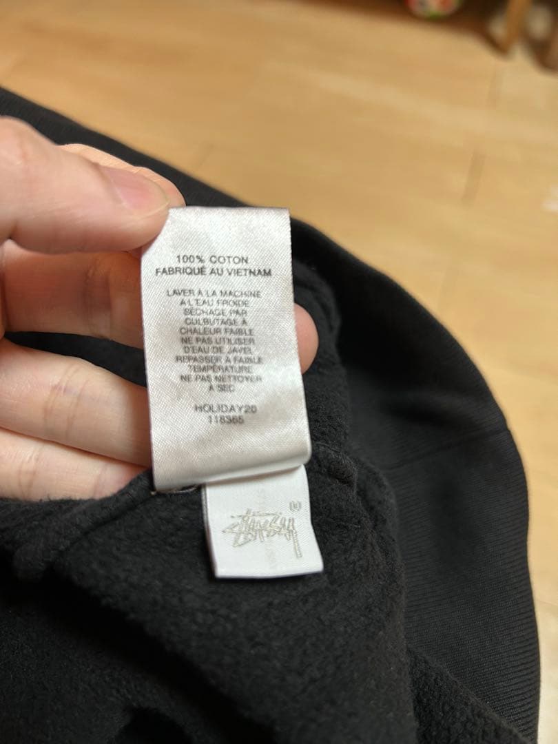 stussy ハーフジップトレーナー　ブラック