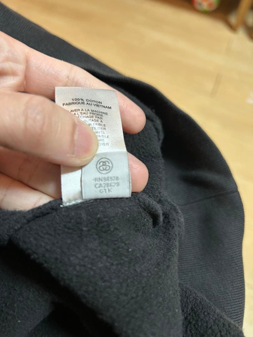 stussy ハーフジップトレーナー　ブラック