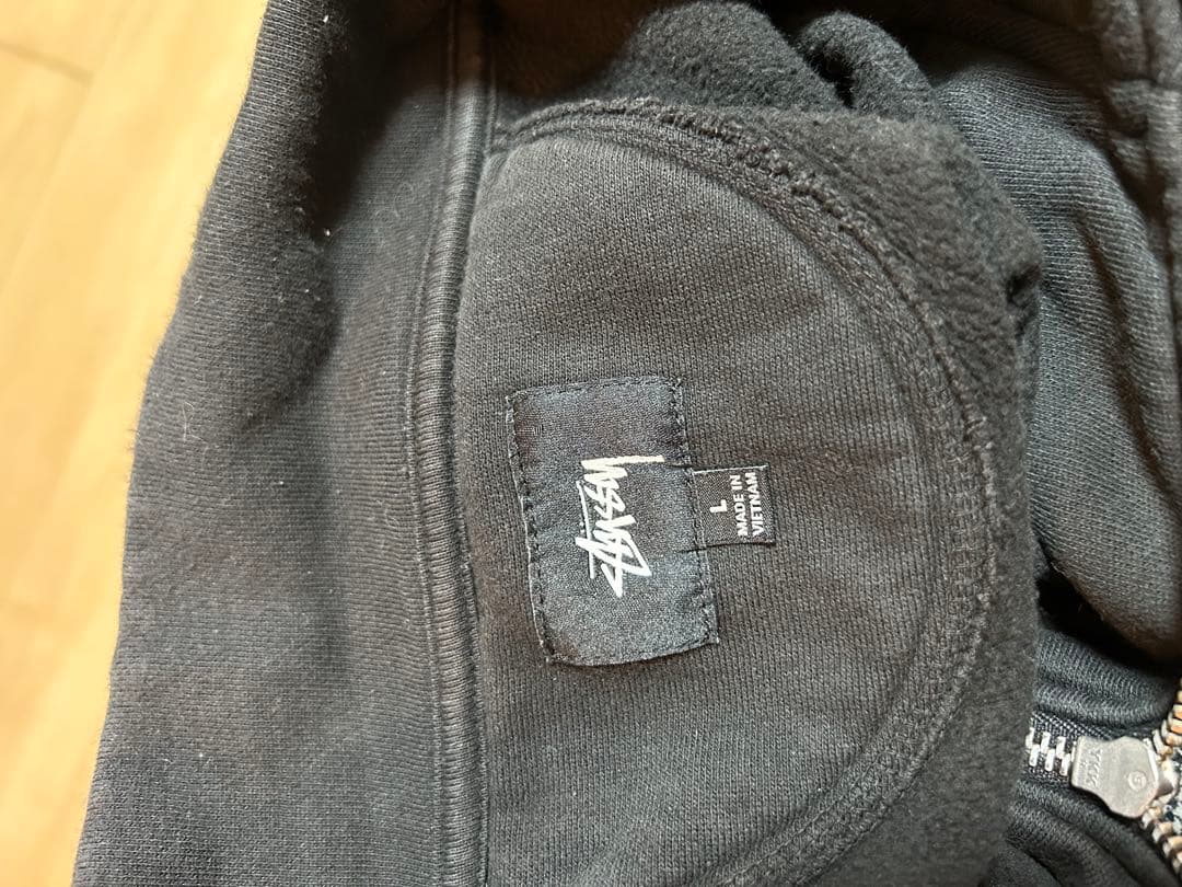 stussy ハーフジップトレーナー　ブラック