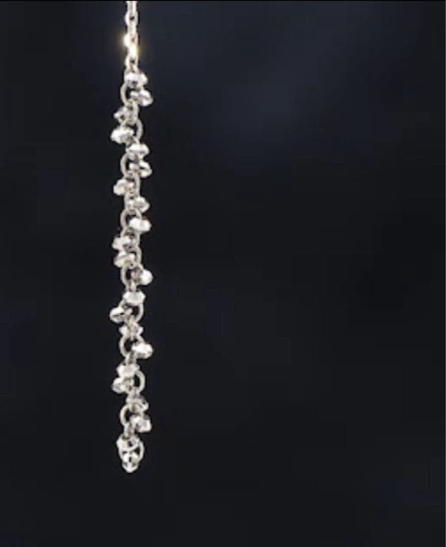 プラチナ950 アバカスモール スイングチェーンピアス 片耳