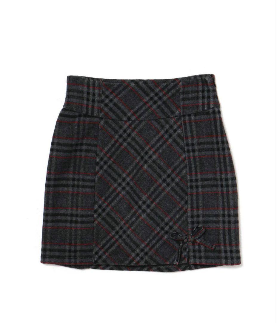 スカート andmary Monica check mini skirt gray S