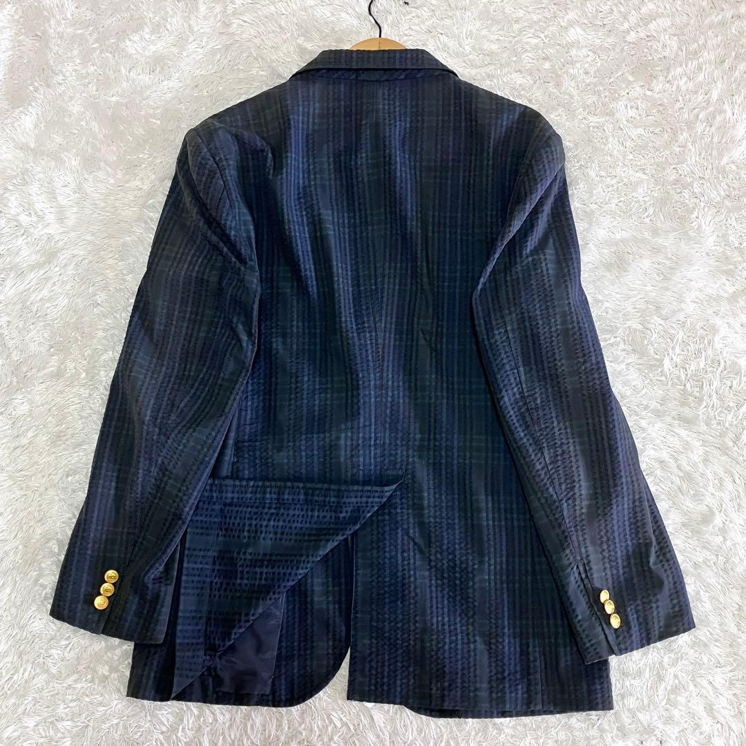 ジェイプレス テーラードジャケット シアサッカー 記念モデル 金ボタン L