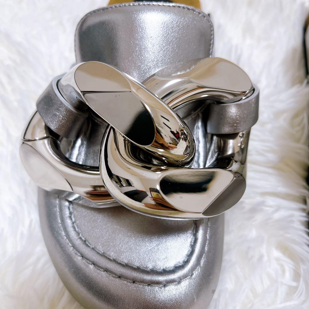 [美品]JW ANDERSON チェーンバックレスレザーローファー 36