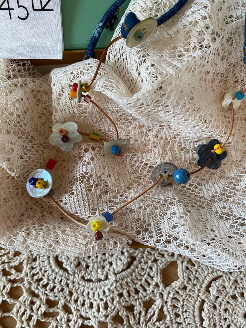 未使用45Rビーズのネックレス