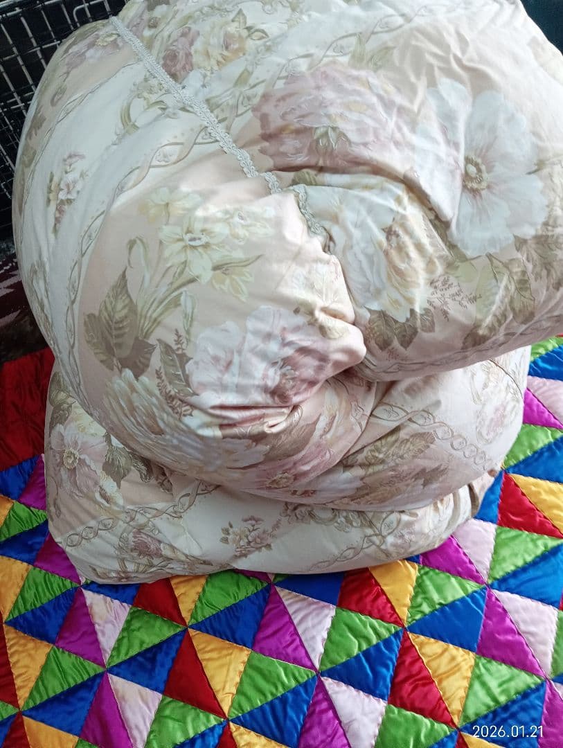 羽毛掛け布団　ダブルサイズ　ポーリッシュホワイトグースダウン90%羽毛1.9㌔