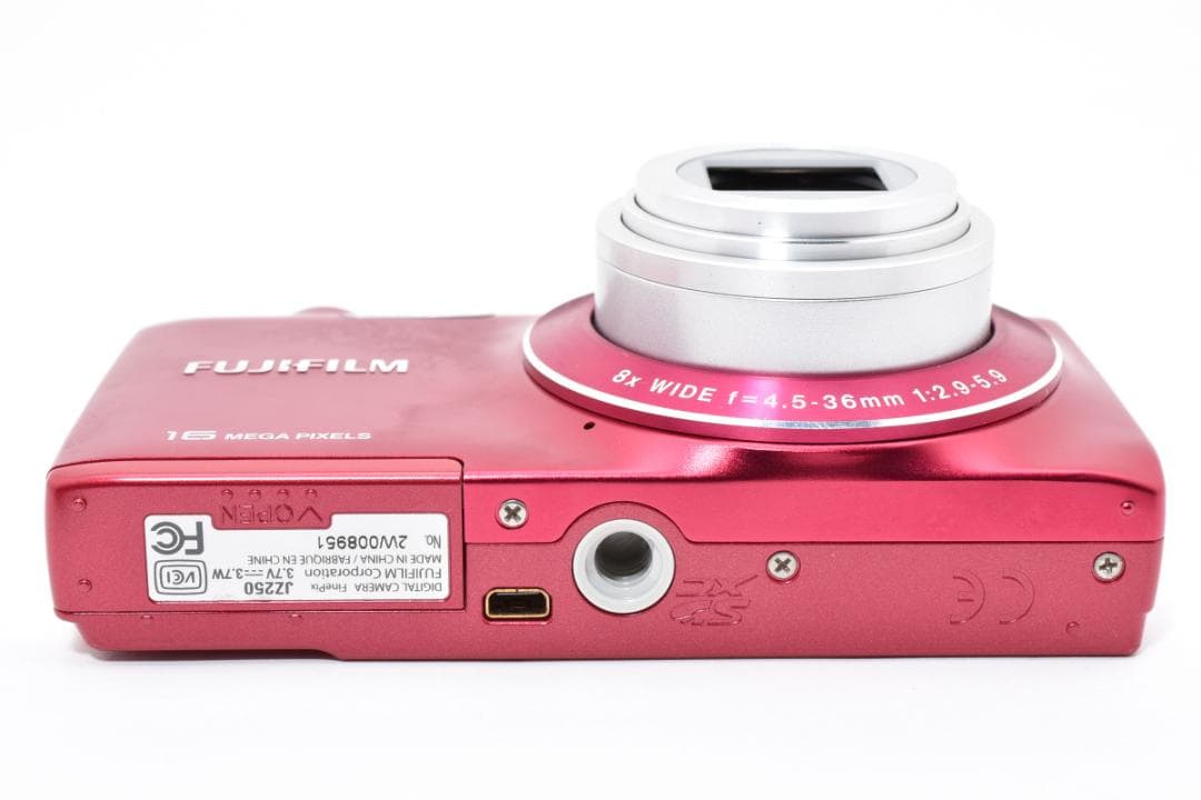 【美品】FUJIFILM FINEPIX JZ250 レッド　動作確認済