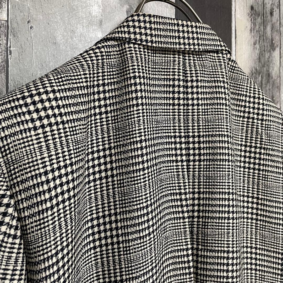 アクアスキュータム テーラードジャケット　千鳥格子　チェック　L　175　シルク