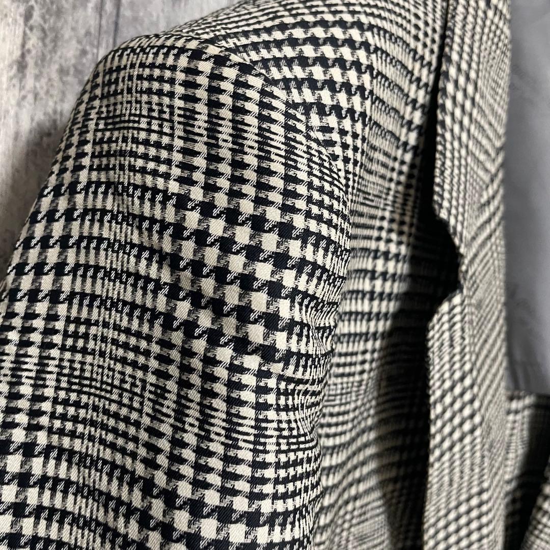 アクアスキュータム テーラードジャケット　千鳥格子　チェック　L　175　シルク