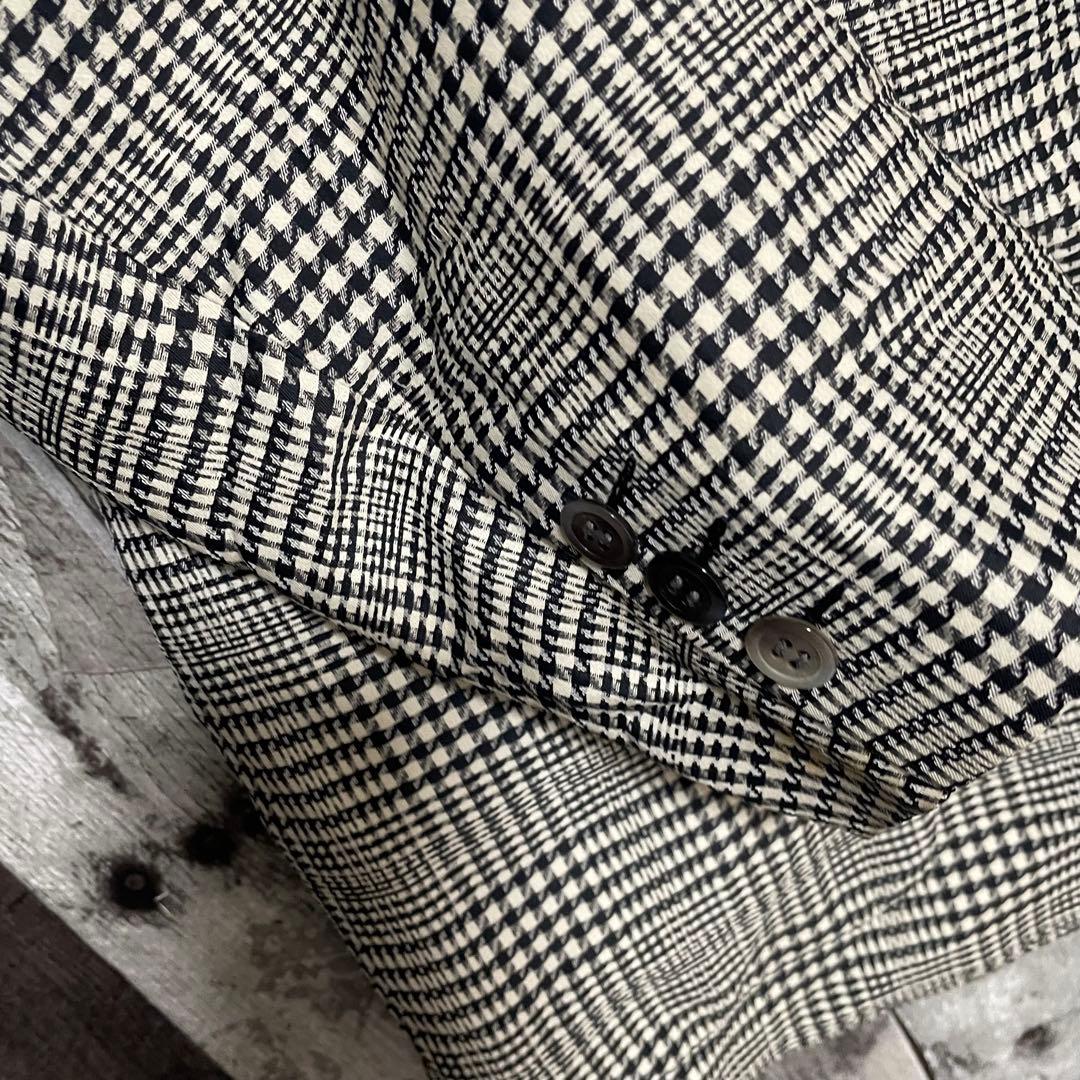 アクアスキュータム テーラードジャケット　千鳥格子　チェック　L　175　シルク
