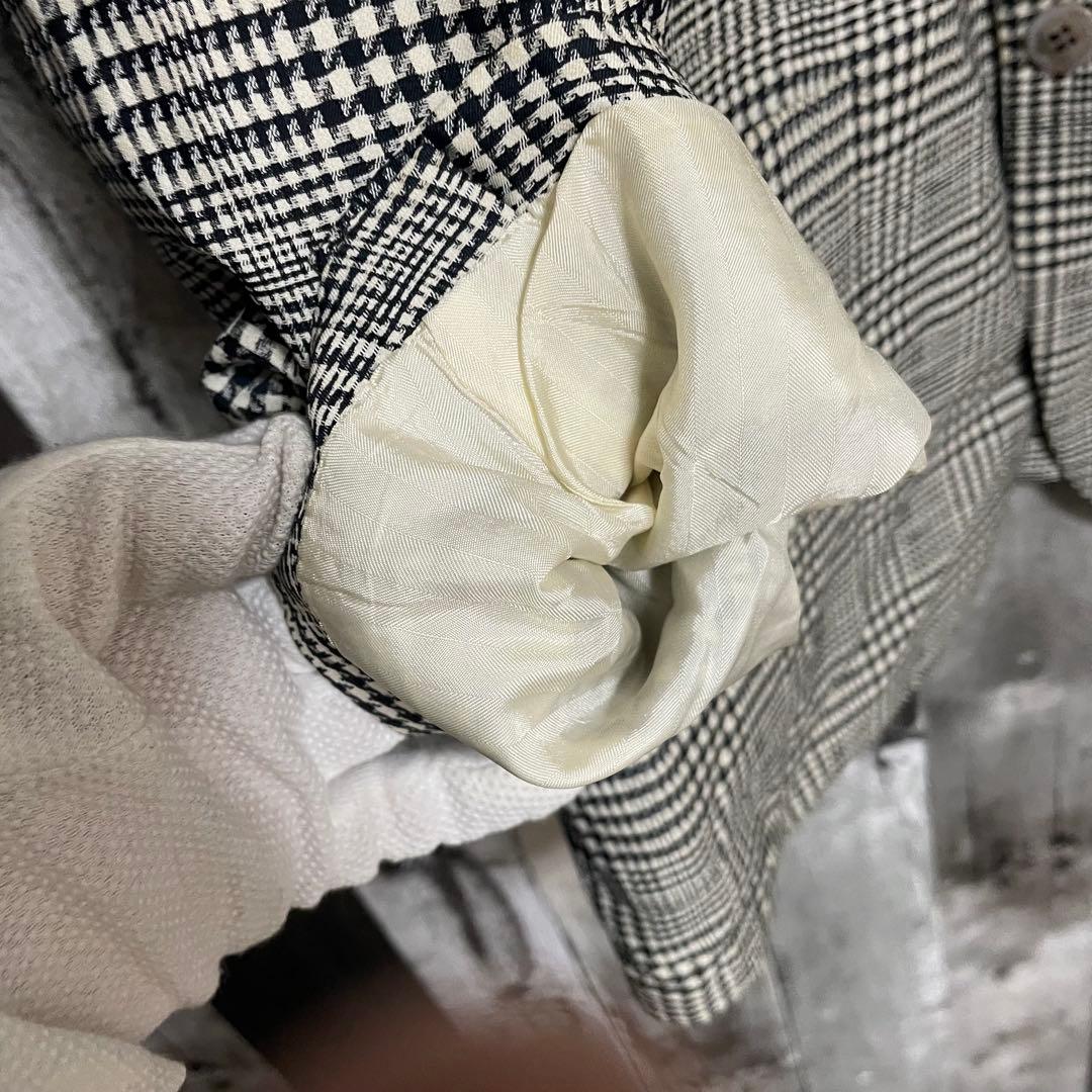 アクアスキュータム テーラードジャケット　千鳥格子　チェック　L　175　シルク