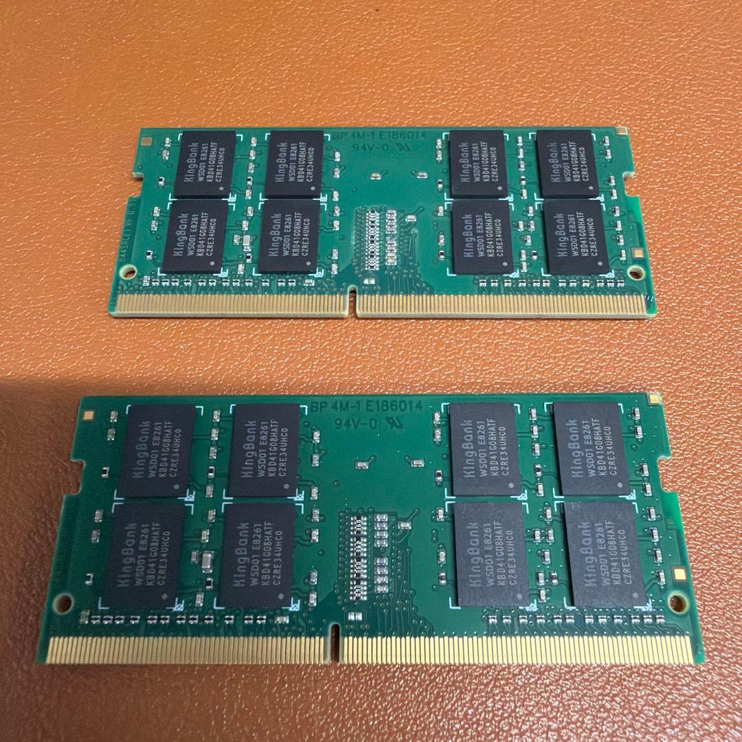 PC4(DDR4)　16GB x 2枚　32GB