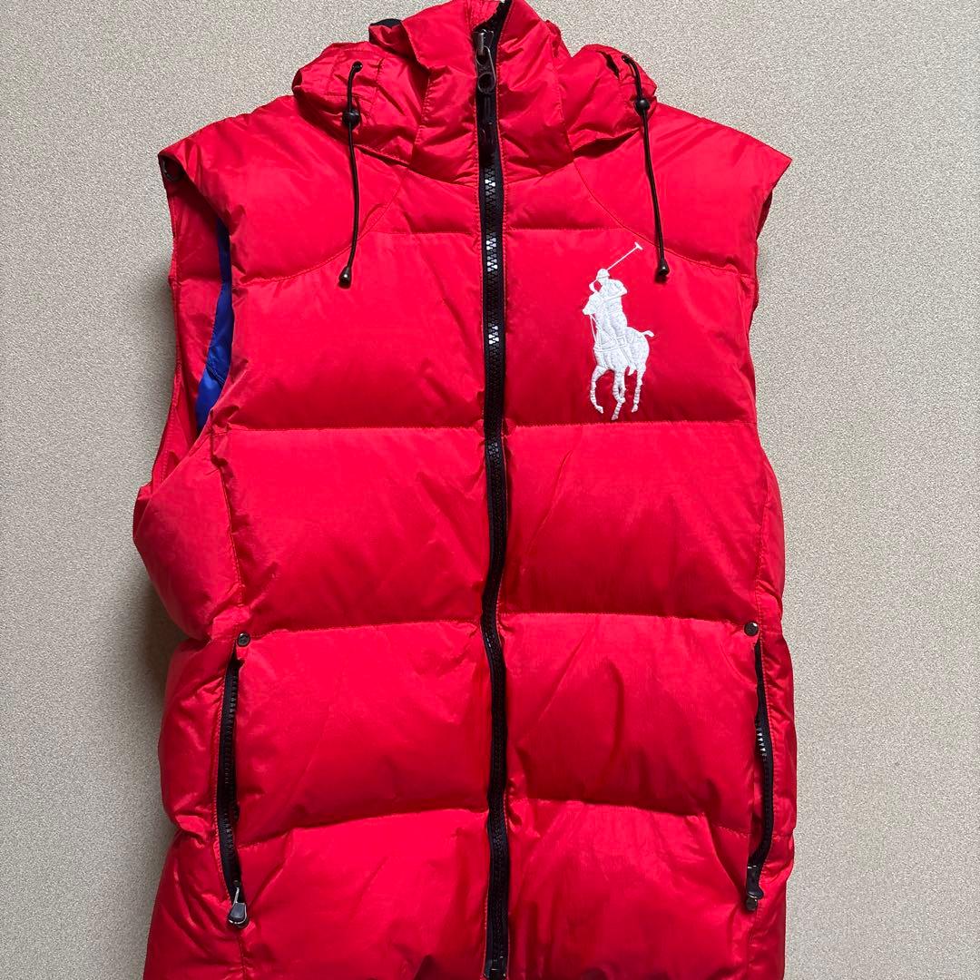 ポロ・ラルフ・ローレン 赤 ダウンベスト