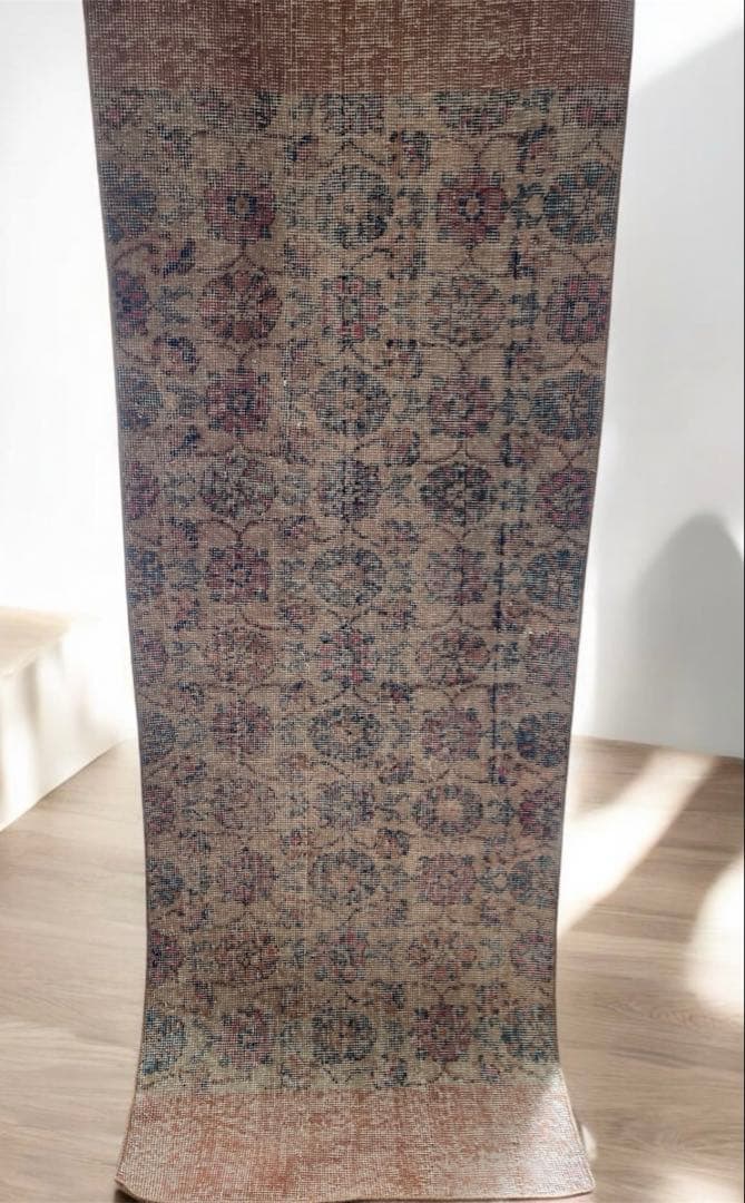 レア柄　flower ヴィンテージ トルコラグ　トルコラグ　69×192m
