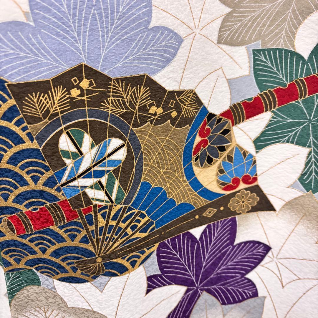 【新品】京芥子菜色（からしな）金刺繍 ぼかし染め京友禅❗️お宮参り 産着 正絹