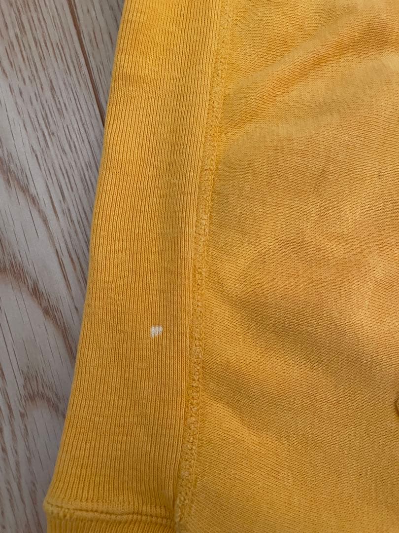 70年代　リバースウィーブ　単色タグ　イエロー