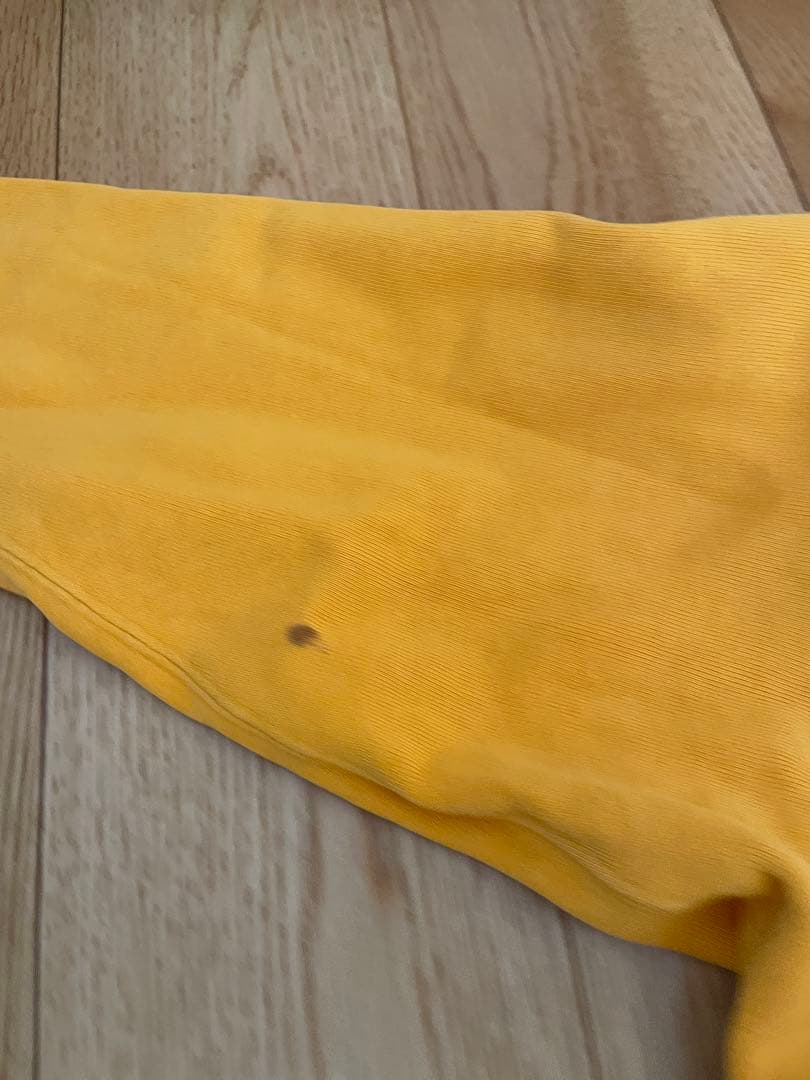 70年代　リバースウィーブ　単色タグ　イエロー