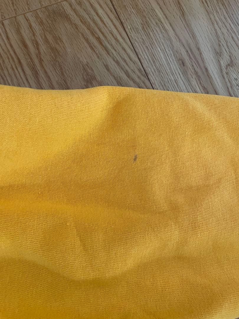 70年代　リバースウィーブ　単色タグ　イエロー