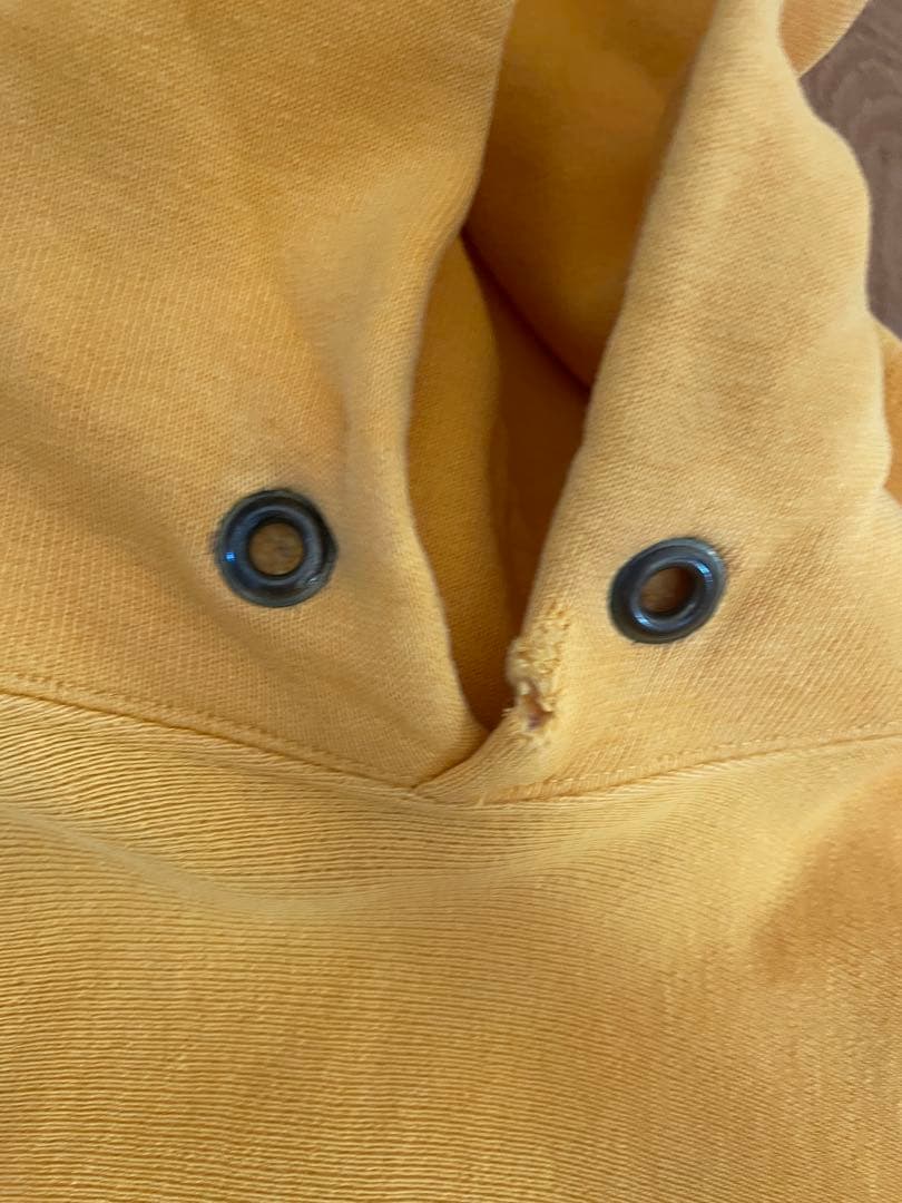 70年代　リバースウィーブ　単色タグ　イエロー