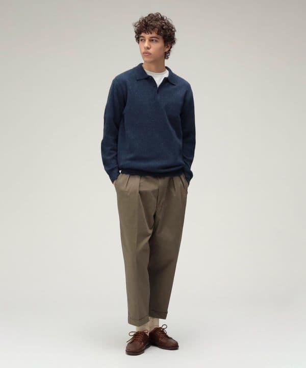 BEAMS PLUS ビームスプラス ツープリーツテーパードチノ スラックス