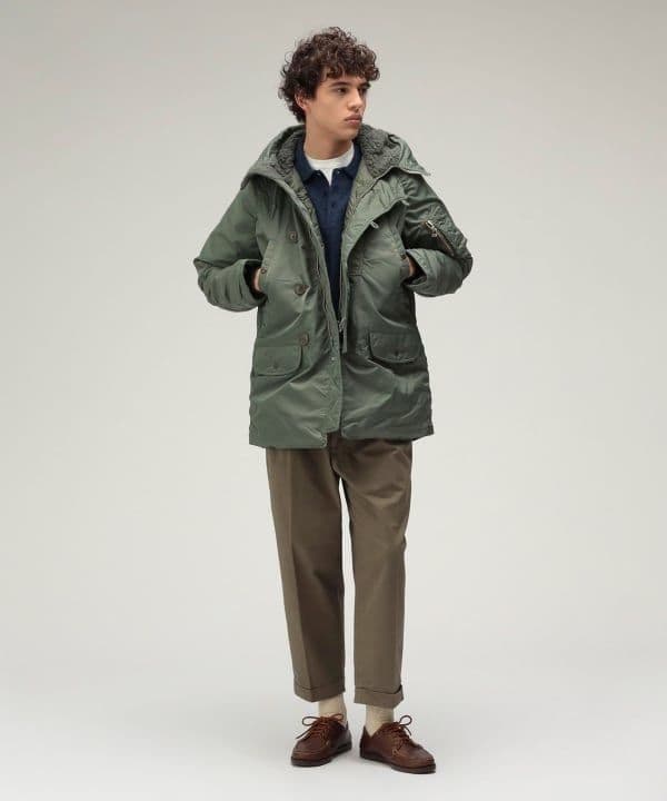 BEAMS PLUS ビームスプラス ツープリーツテーパードチノ スラックス