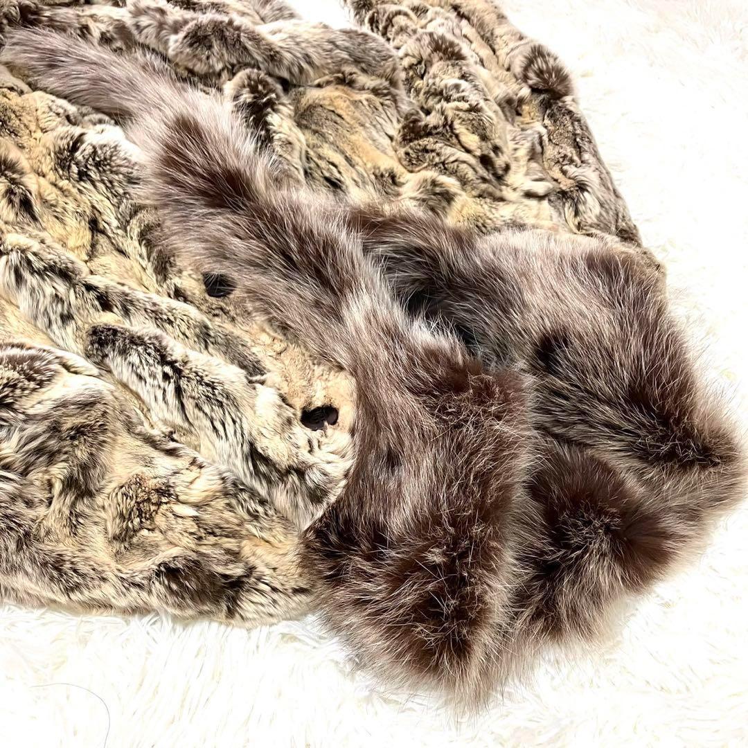 【極美品】YEVS SALOMON 最高級　ブルーフォックス　ロングコート　40