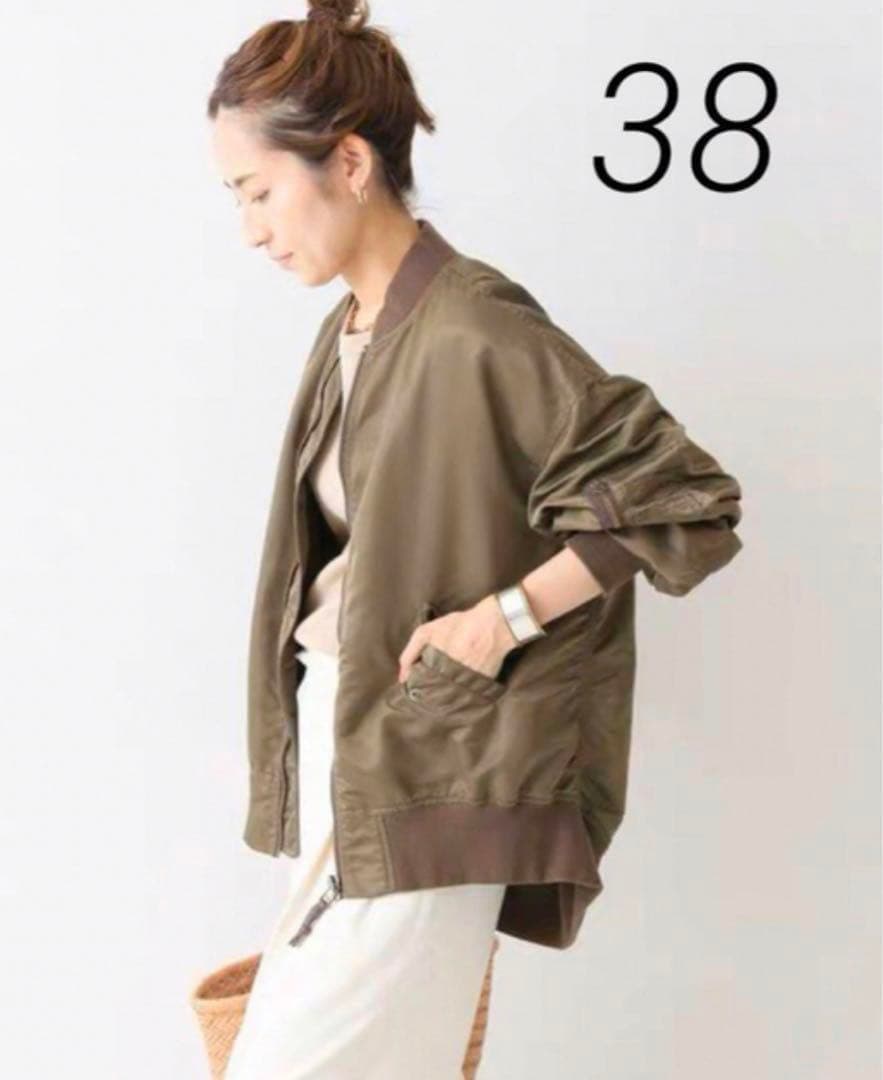 新品　フレームワーク FRAMeWORK ナイロンツイルMA-1 カーキ38