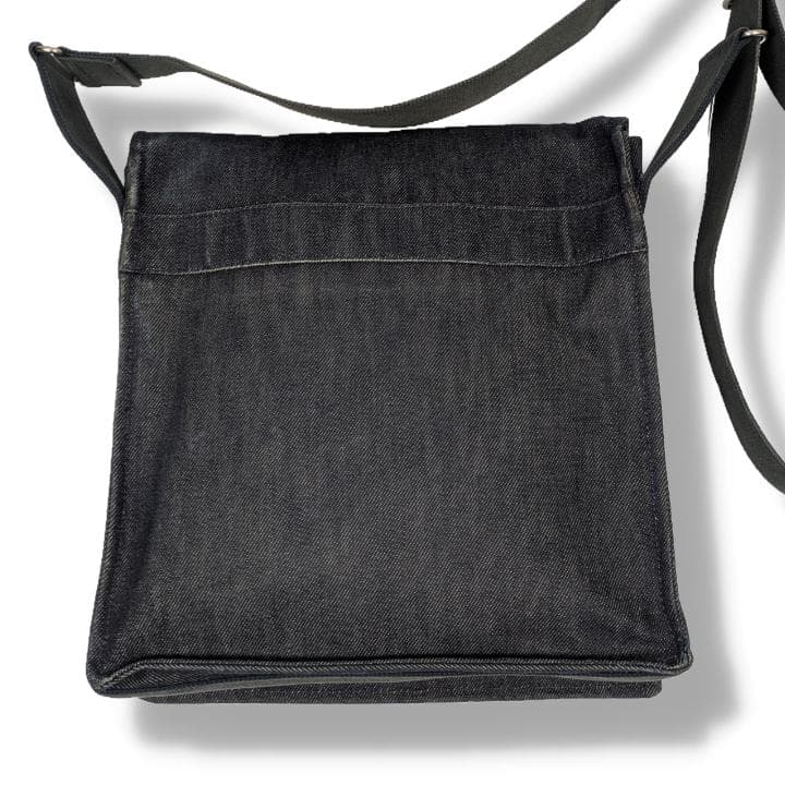 ハンティングワールド デニム ショルダーバッグ デカロゴ メッセンジャーバック