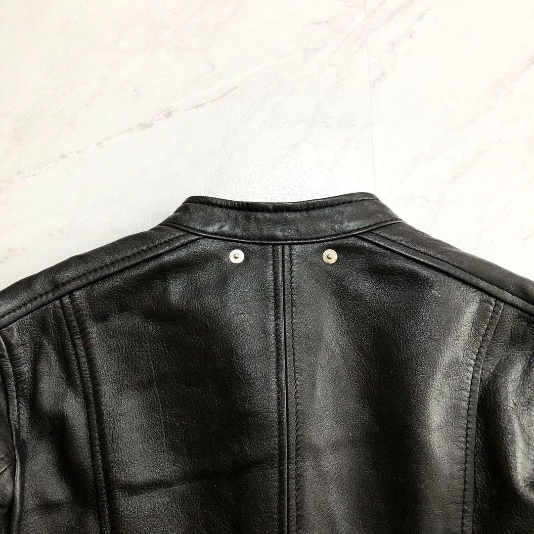 【極美品】 DIESEL シングル ライダースジャケット ラムレザー ブラック