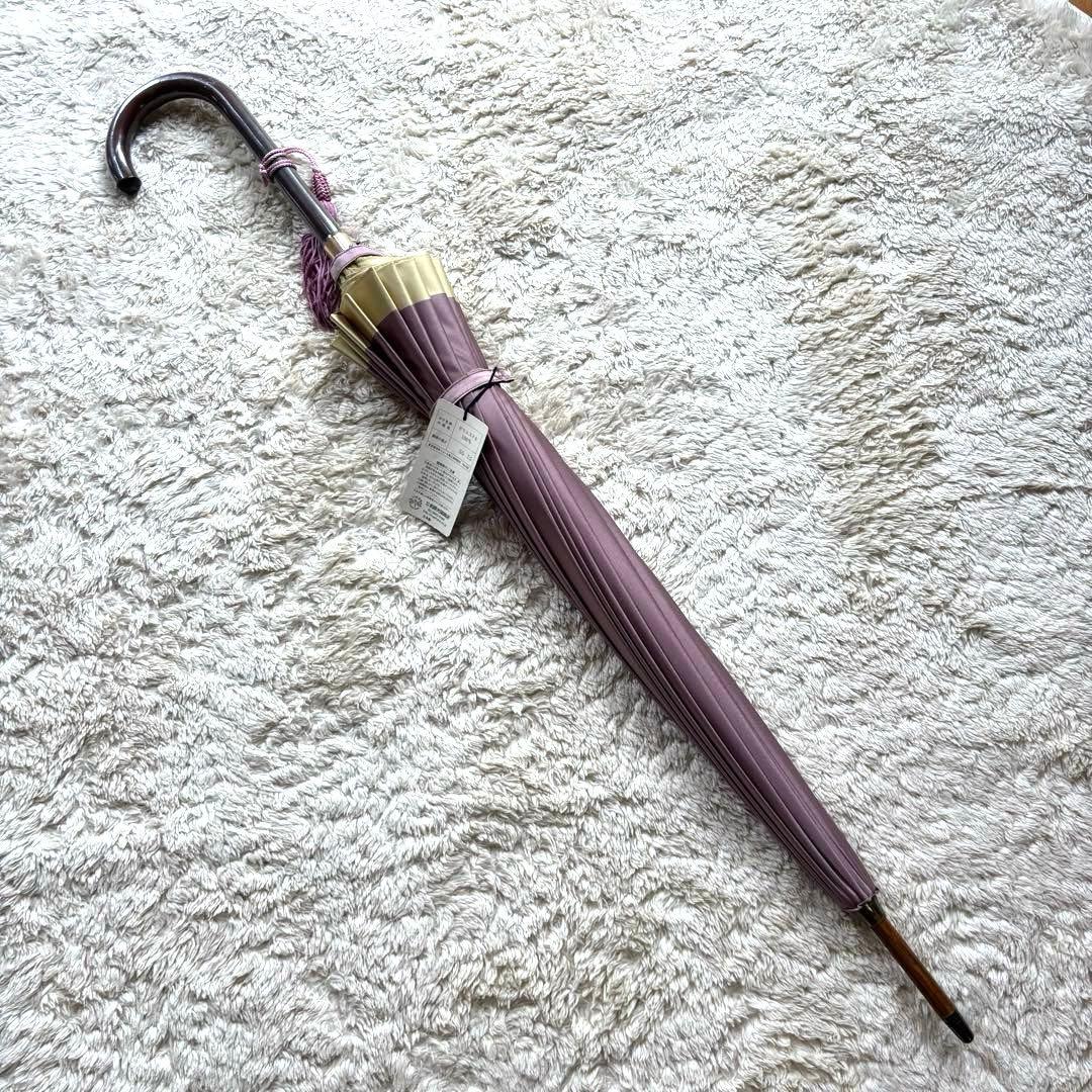 【未使用・保管品】前原光榮商店　レディース雨傘　タグ、タッセル付き　ポリエステル
