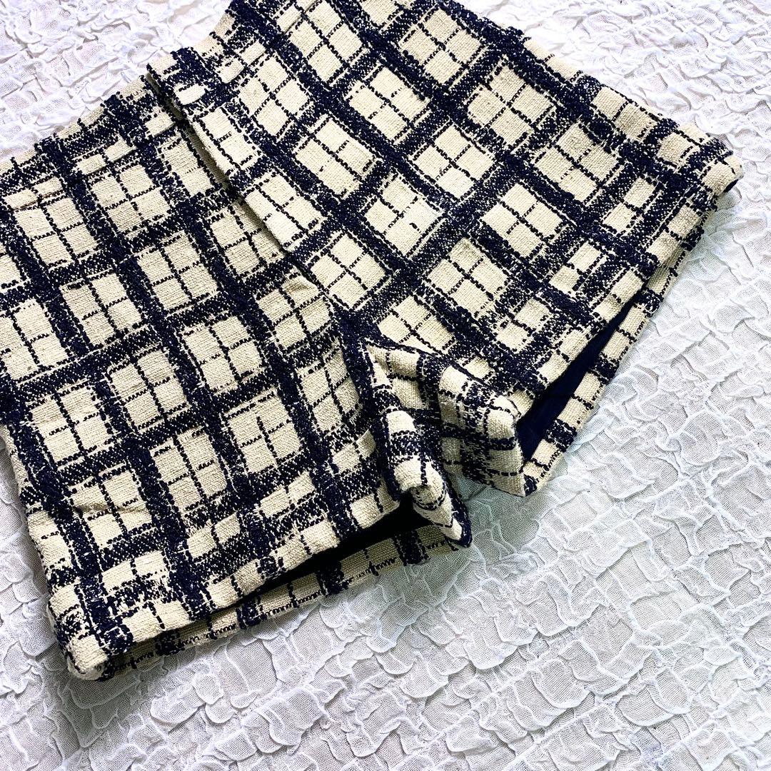 Christian Dior ディオール ツイード　チェック柄　ショートパンツ