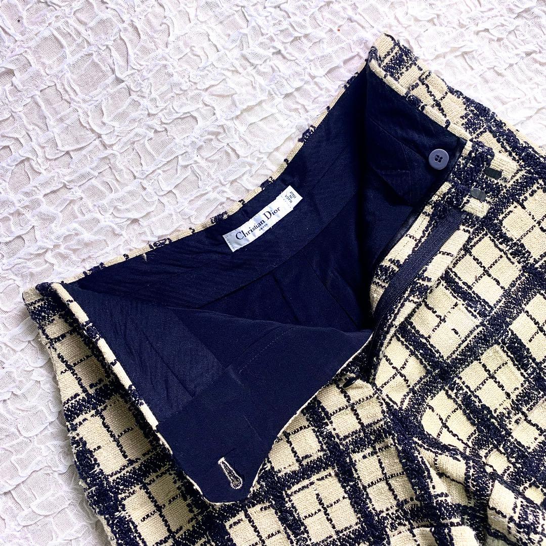 Christian Dior ディオール ツイード　チェック柄　ショートパンツ