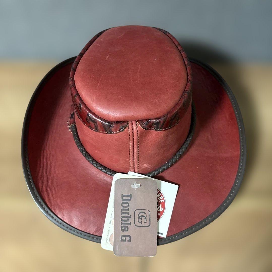 ファルコン メンズ アメリカンレザー カウボーイハット　新品　Ｍサイズ