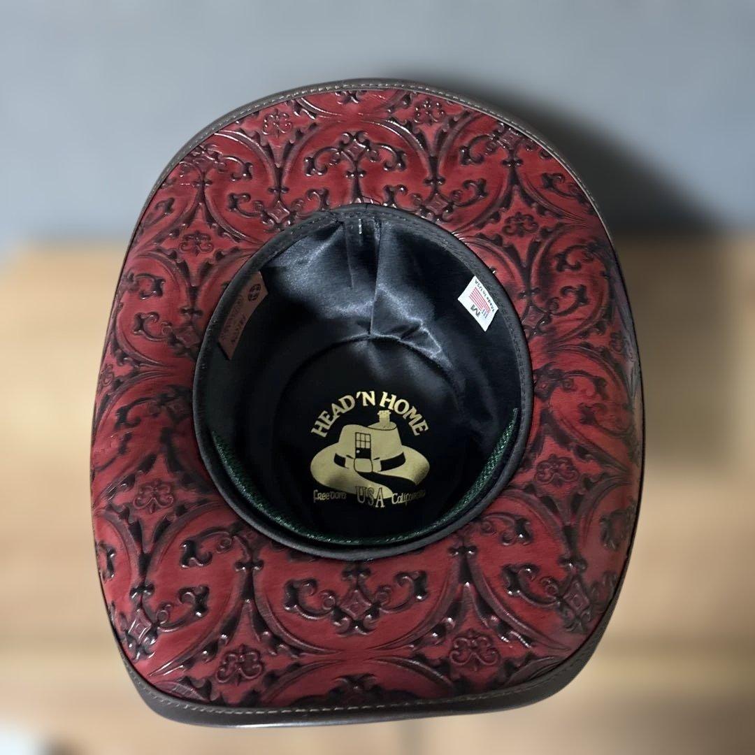 ファルコン メンズ アメリカンレザー カウボーイハット　新品　Ｍサイズ