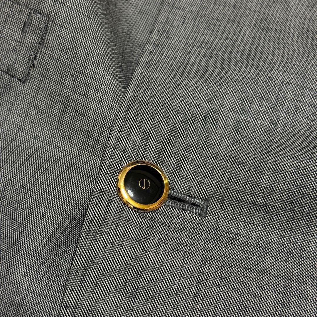 美品　ダンヒル　セットアップスーツ　ダブル　グレー　ロゴボタン　M〜L位