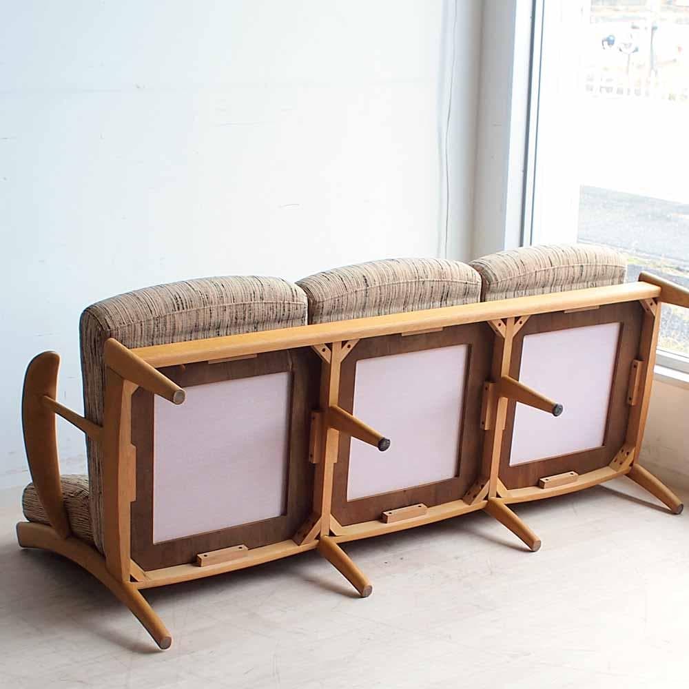 飛騨産業 キツツキ オーク材 3人掛けソファ ナチュラル ZR24389