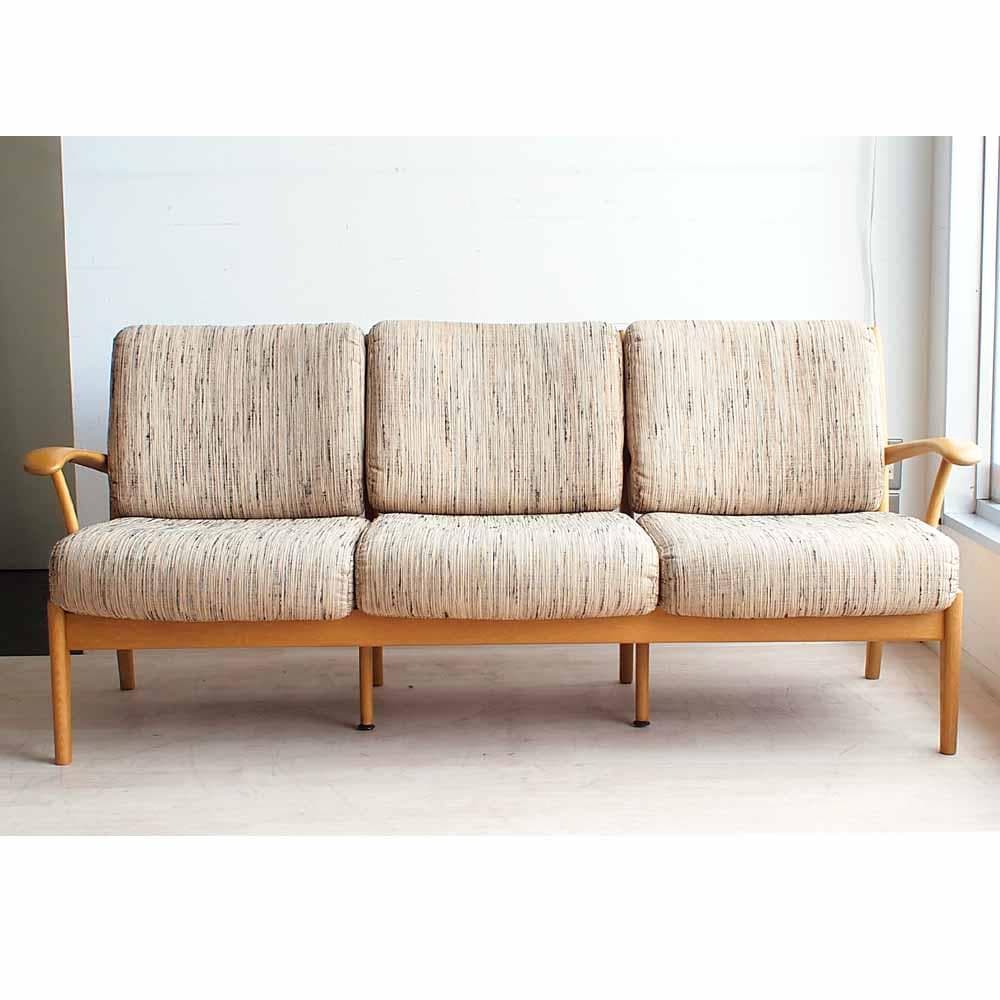 飛騨産業 キツツキ オーク材 3人掛けソファ ナチュラル ZR24389