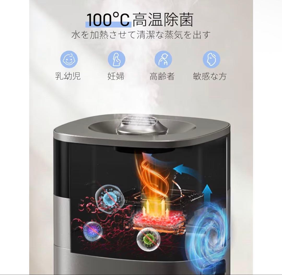 【新品未使用】20L超大容量加湿器 ハイブリッド式 40畳対応 100℃高温除菌